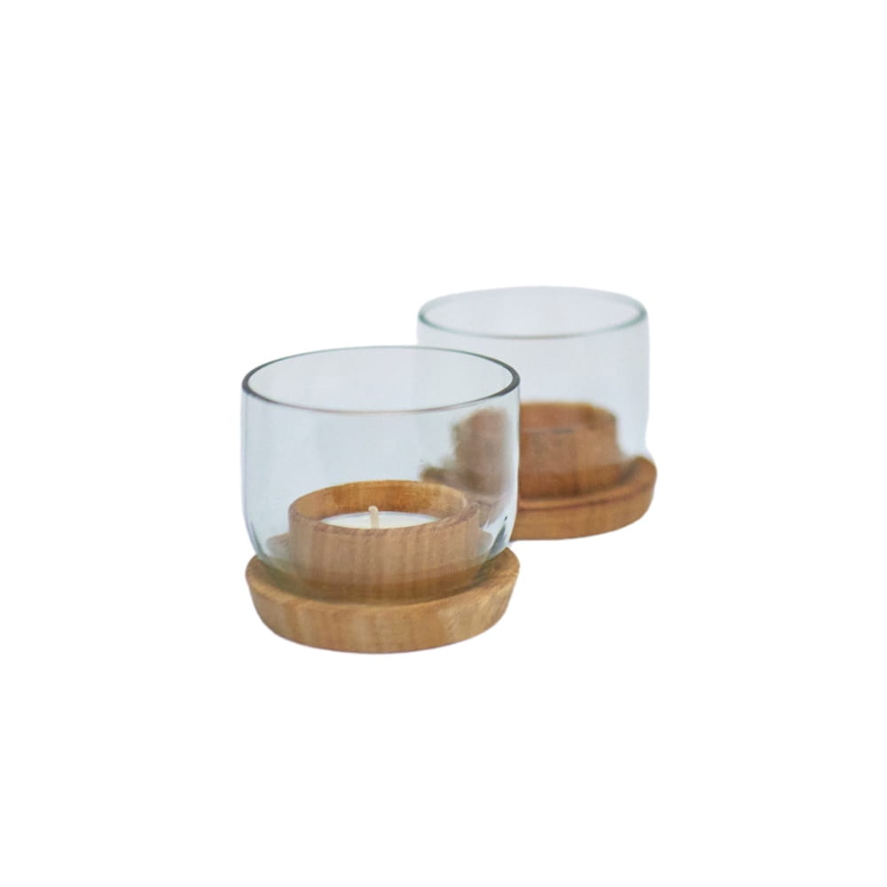 Upcycling Windlicht - Base Klar - 2er-Set Upcycling Windlicht - Base Klar - 2er-Set