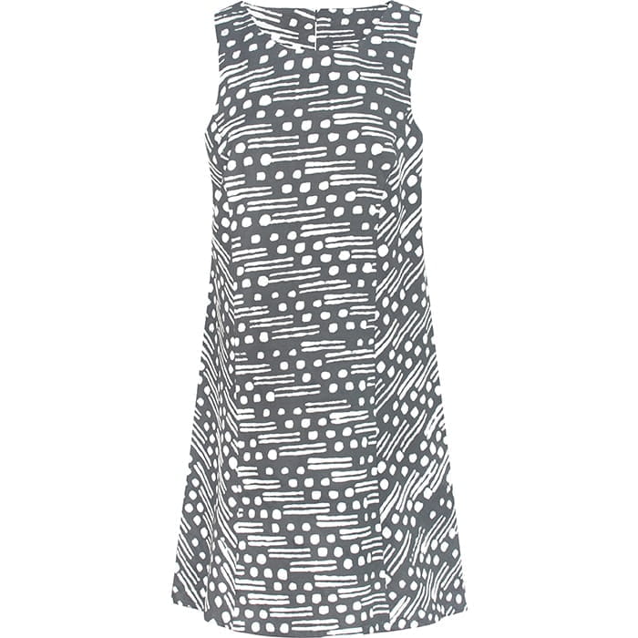 Boardwalk Dress - Morse Code - Charcoal