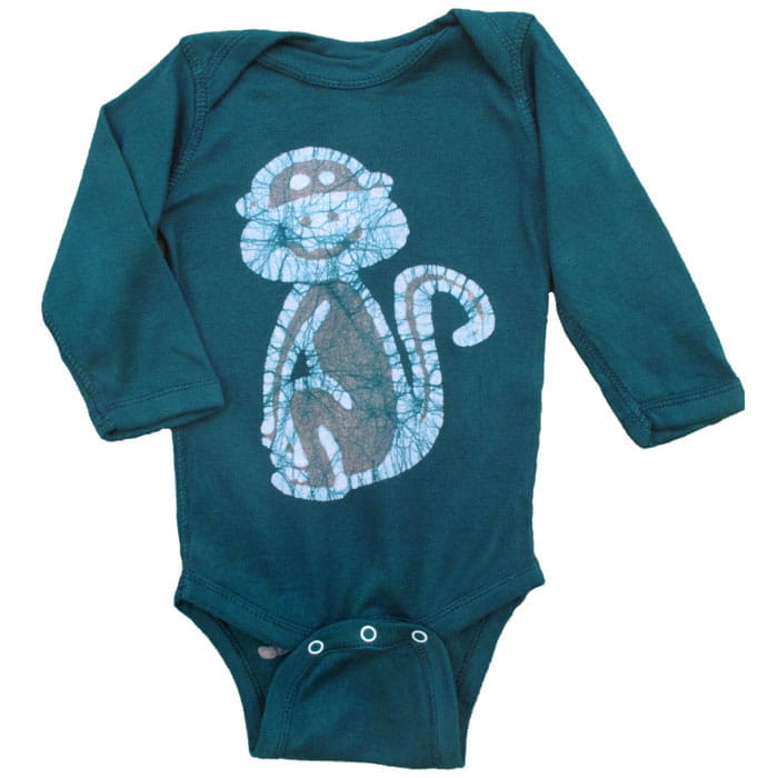 Bio Baby Strampler - Affe - Langarm Bio Baby Strampler - Affe - Langarm