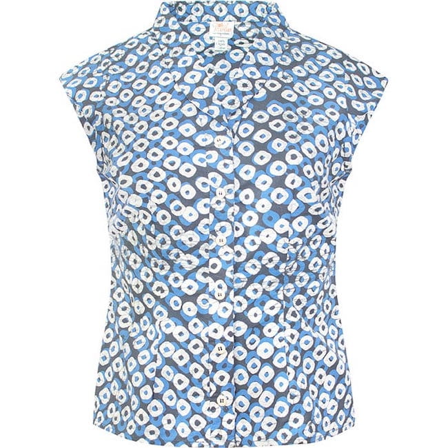 Retro Bluse Global Mamas Rings Charcoal Botany Olive Argyle Sage Bio