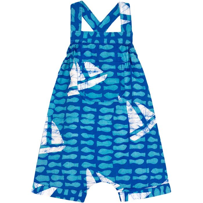 Bio Baby Strampler - Segel & Fisch - Blau Bio Baby Strampler - Segel & Fisch - Blau