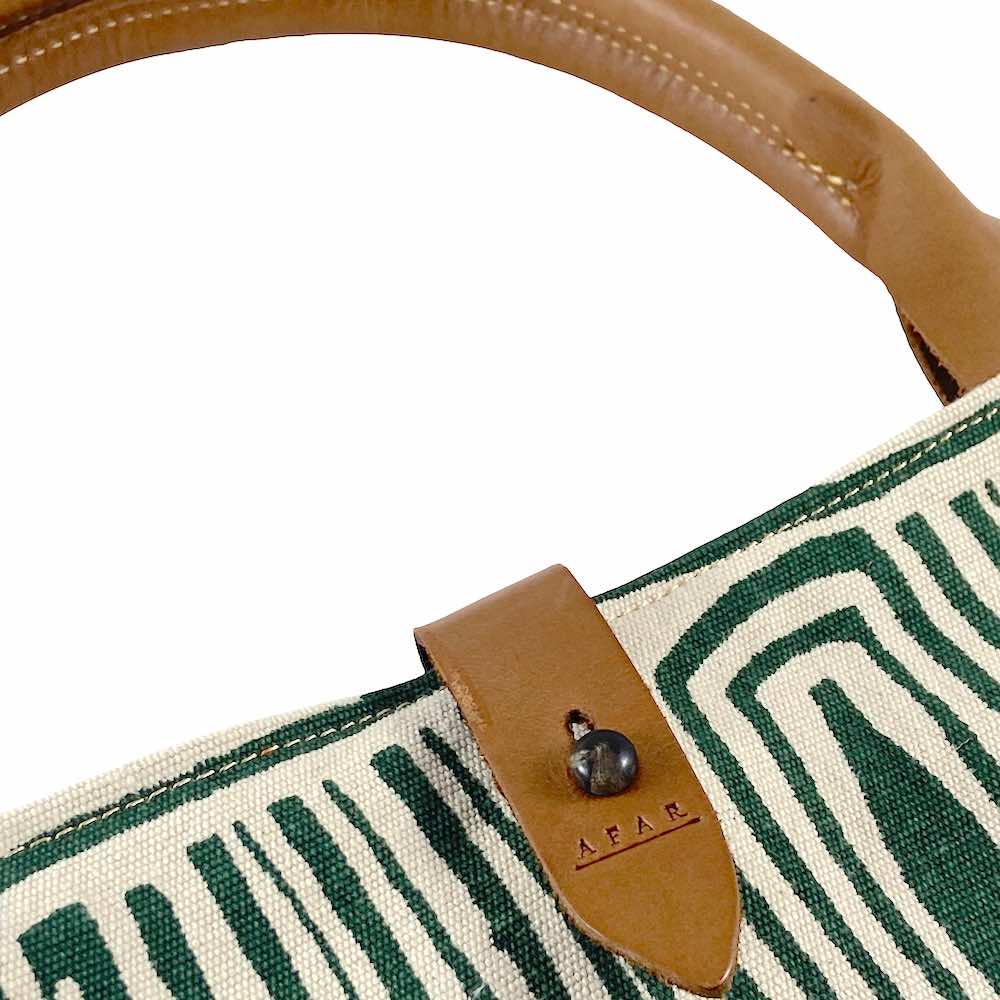 African Tote Bags - Safari - Tukul Green