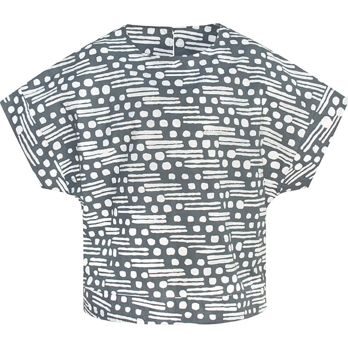 Crew Bluse - Morse Code - Charcoal