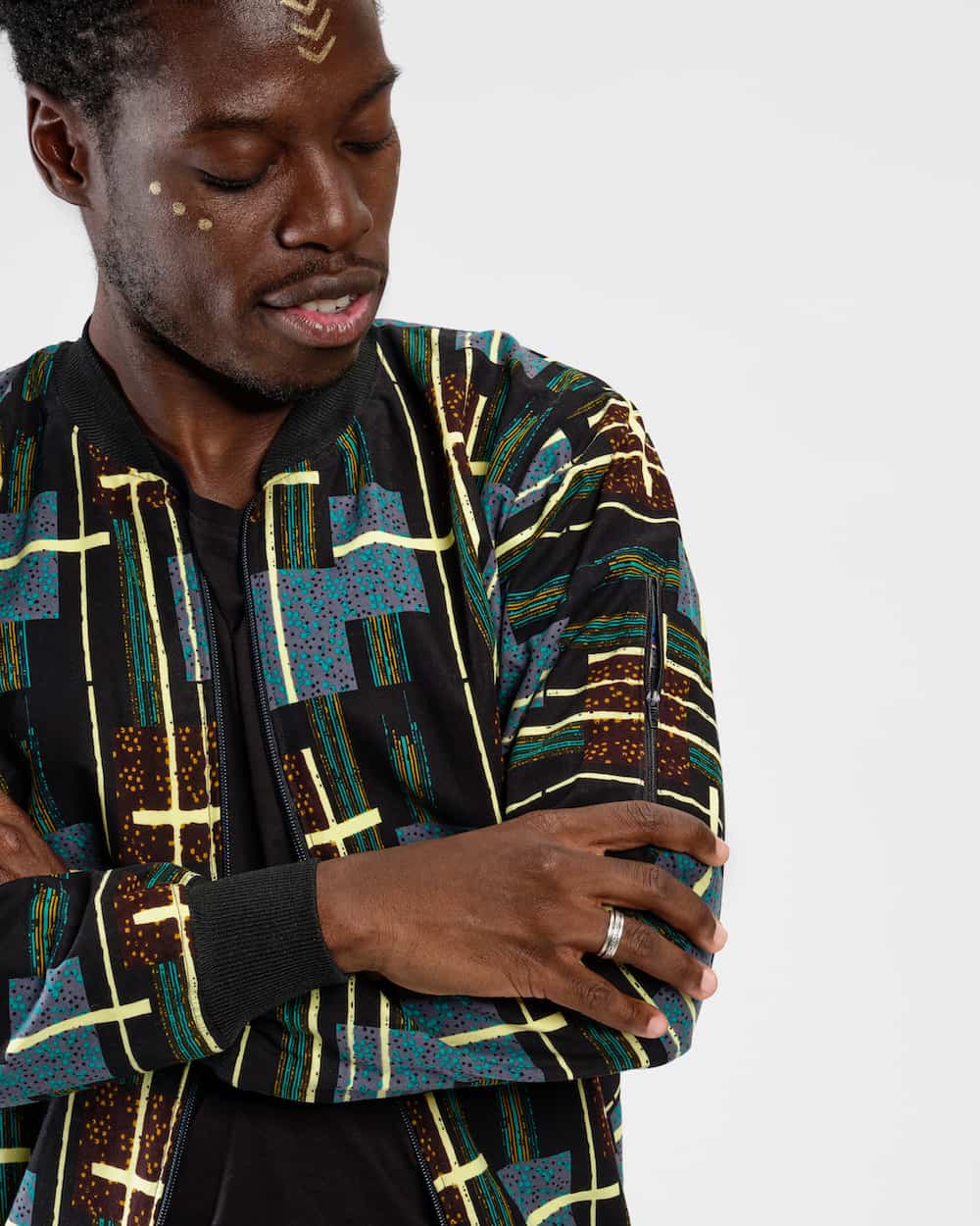 Bomberjacke Kitenge - Mistari - Unisex Bomberjacke Kitenge - Mistari - Unisex