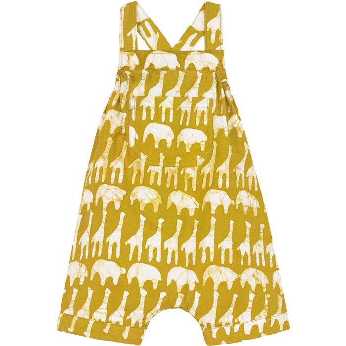 Bio Baby Strampler - Elefant & Giraffe - Gelb Bio Baby Strampler - Elefant & Giraffe - Gelb