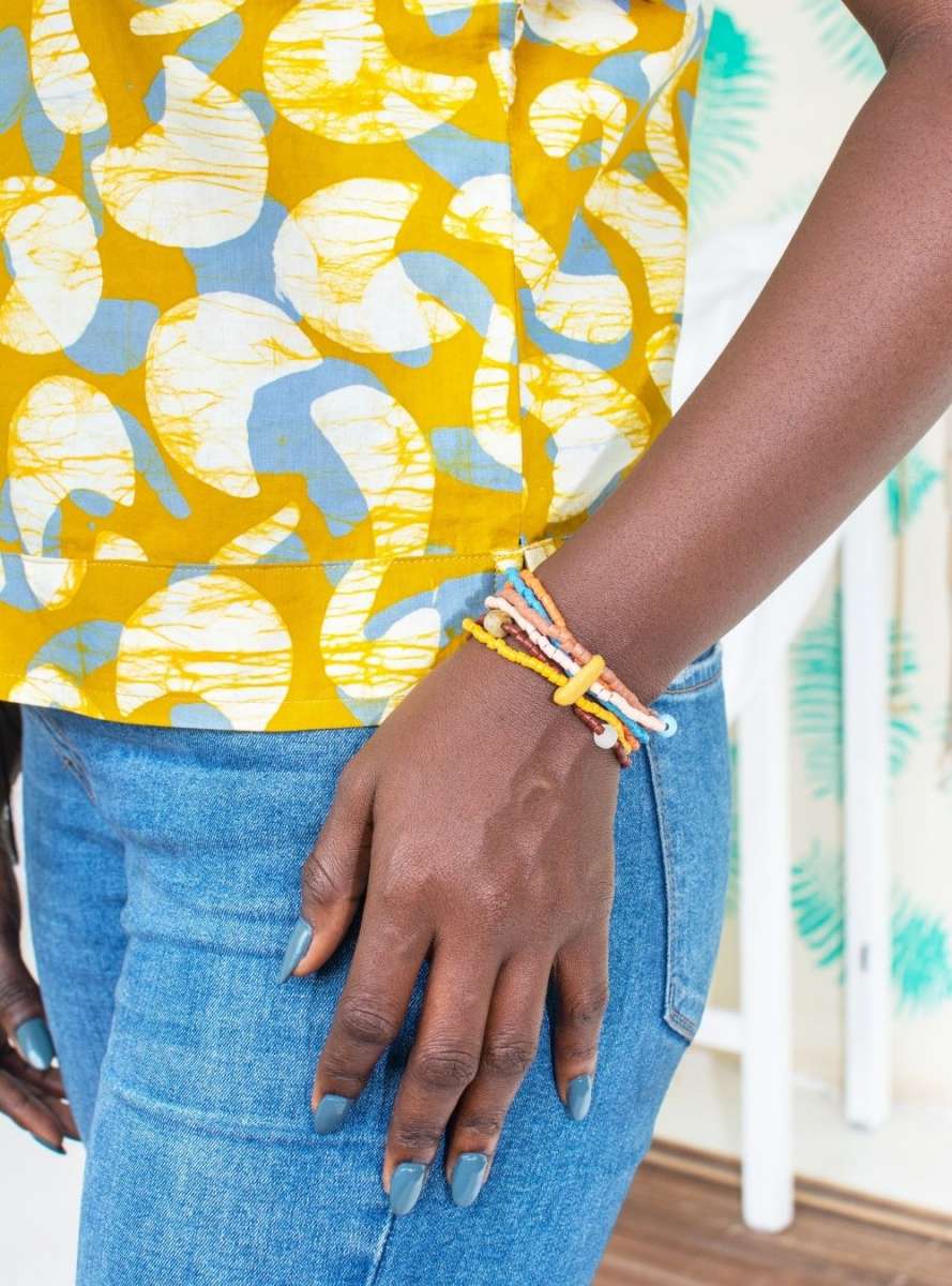 Afrikanische Stoffe - Mod Mustard - Bio