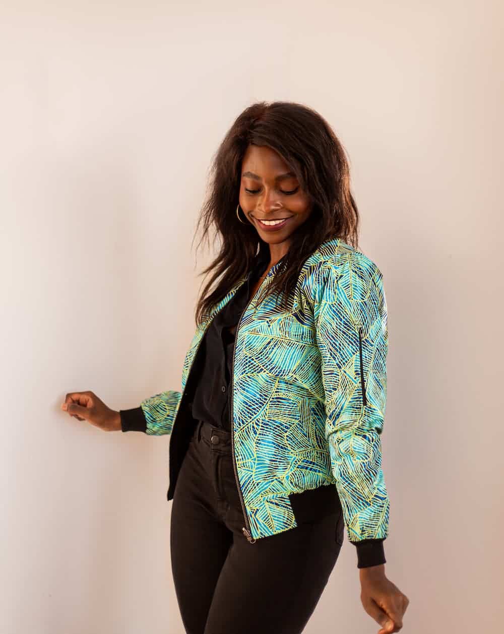 Bomberjacke Kitenge - Splash Splash - Unisex Bomberjacke Kitenge - Splash Splash - Unisex