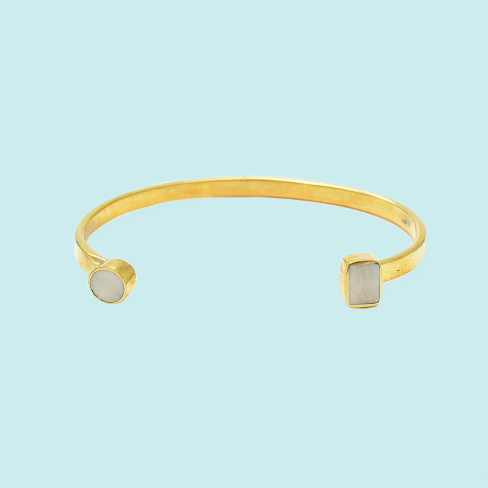 Messing Armreif - Bone Geometric Messing Armreif - Bone Geometric