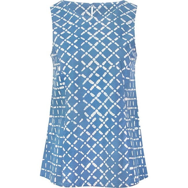 Boardwalk Ethno Bluse - Lattice Stone - Blau