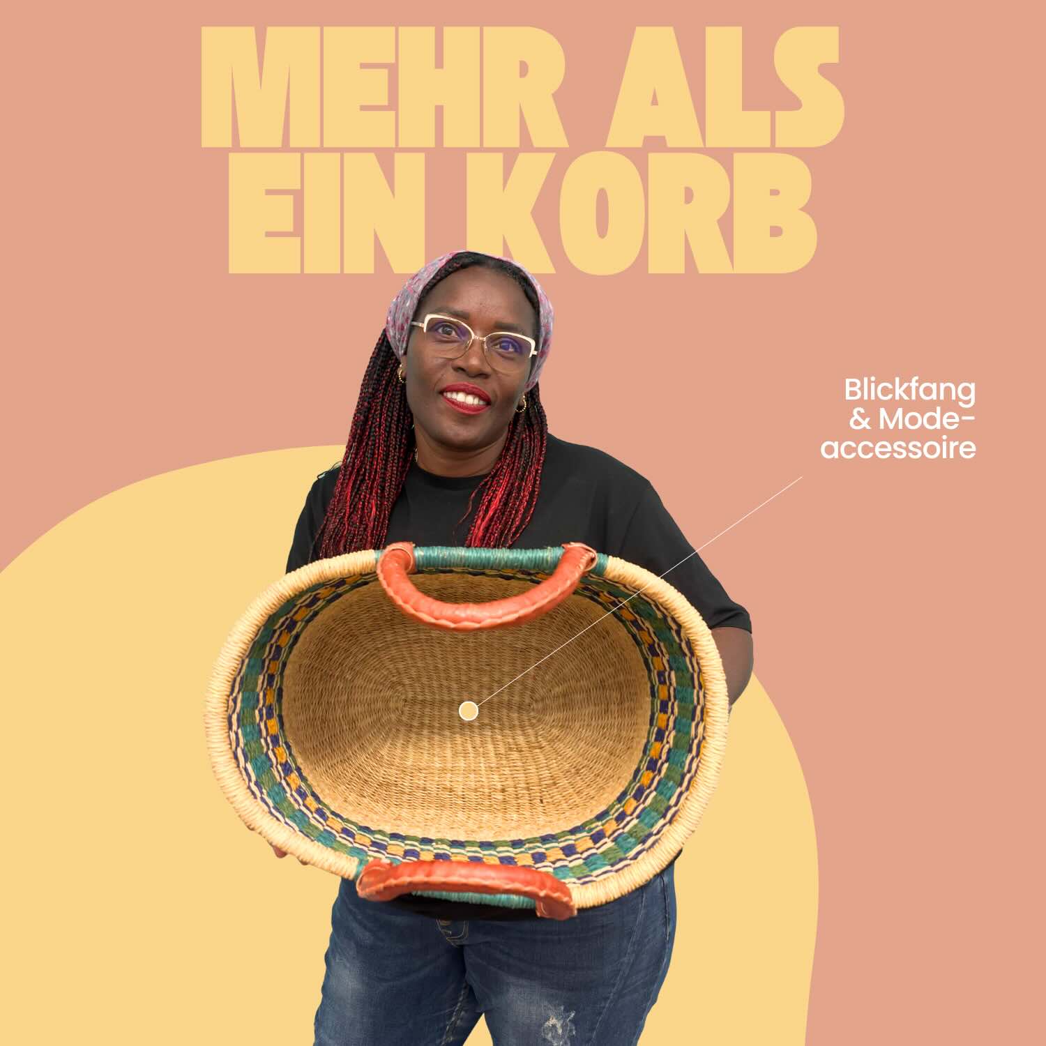 Bolga Korb - Cape Coast - Viele Farben - Oval Bolga Korb - Cape Coast - Viele Farben - Oval