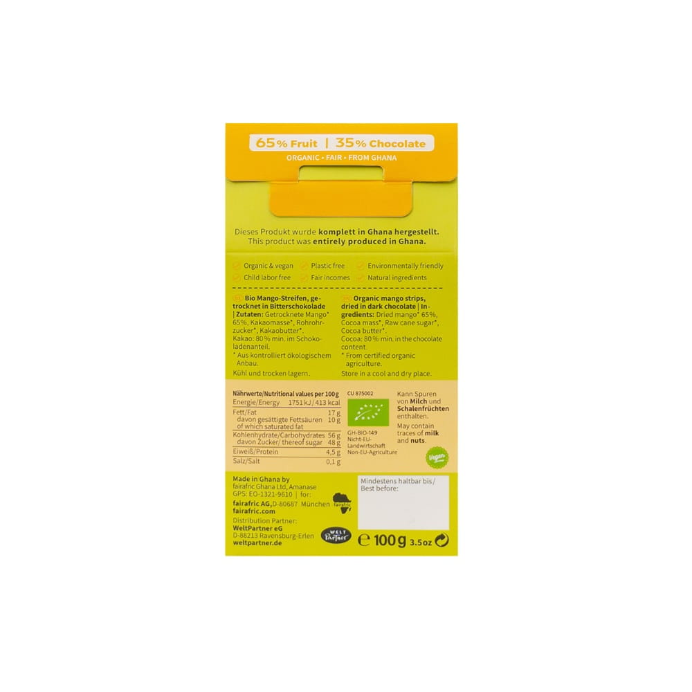 Bio Dipped Fruits - Mango in 70% Zartbitter - Ghana