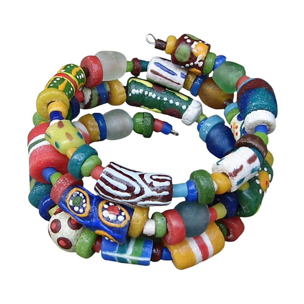 Glasperlen Armband - Spirale - Bunt