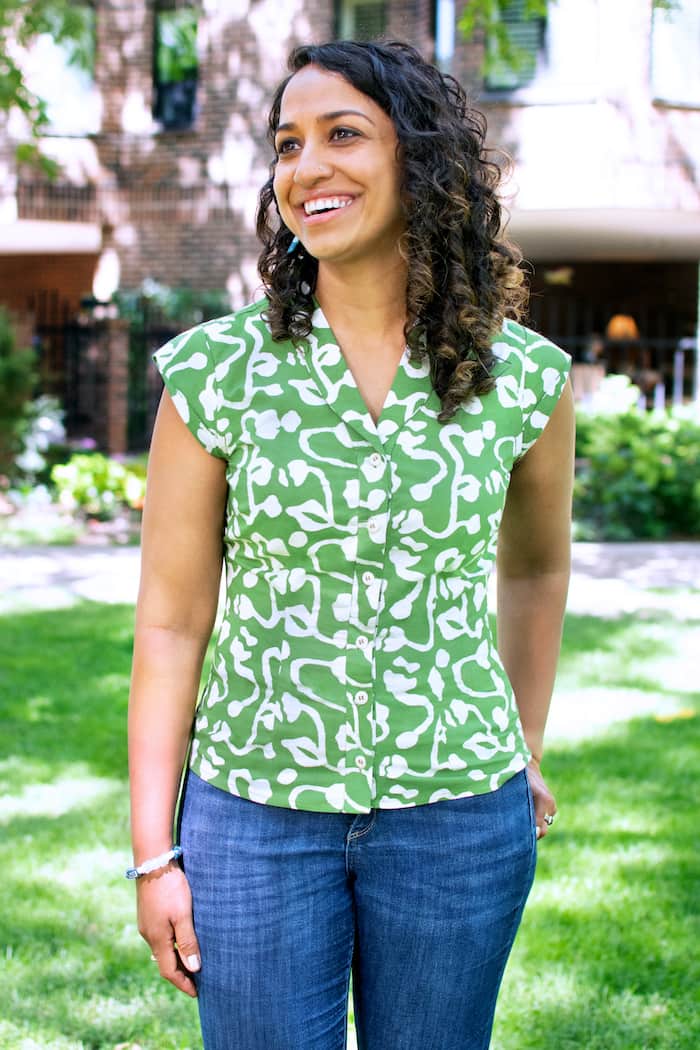 Retro Bluse - Brambles Olive - Grün Retro Bluse - Brambles Olive - Grün