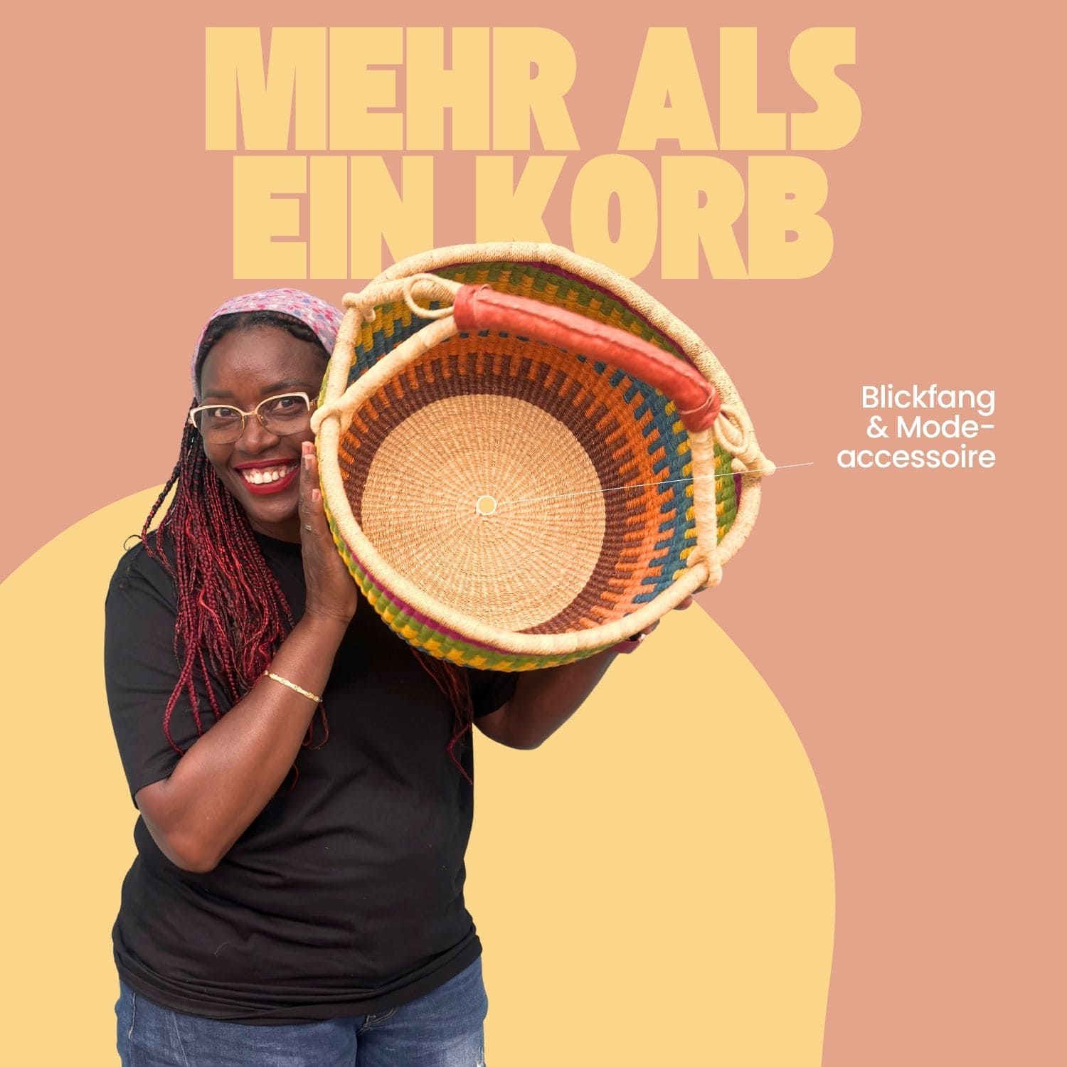 Bolga Korb - Bamboi - Rund