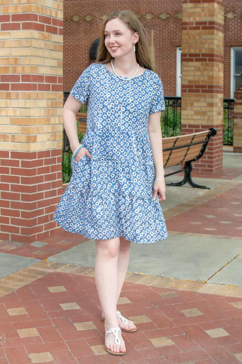 Tiered Dress Short - Rings - Charcoal Tiered Dress Short - Rings - Charcoal