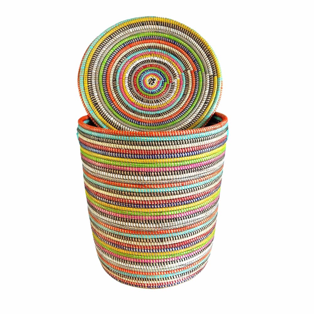 Wäschekorb Flachdeckel L - Stripes - Bunt Wäschekorb Flachdeckel L - Stripes - Bunt