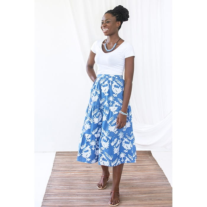 Afrikanischer Rock - Tiered Sankofa Stone - Blau Afrikanischer Rock - Tiered Sankofa Stone - Blau