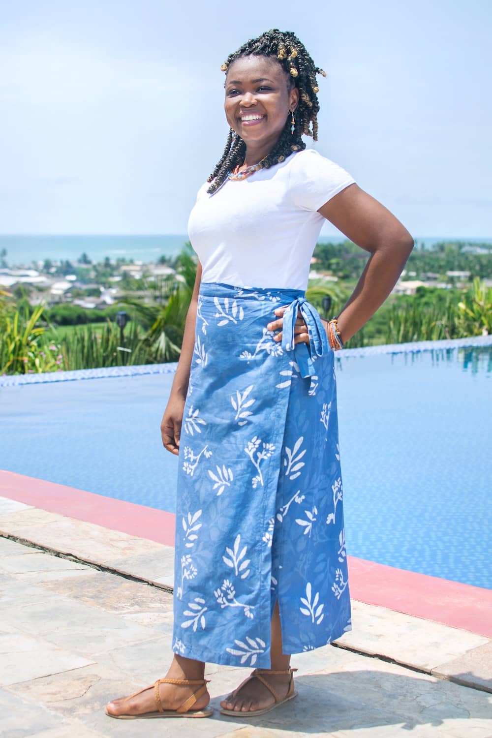 Bio Wickelrock Lang - Forage Stone - Blau