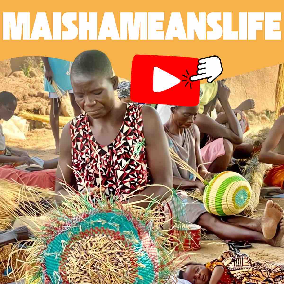 Bolga Körbe maishameanslife Fair Trade Ghana Bolgatanga Flechtkorb Einkaufskorb Dekokorab rund geflochten bunt