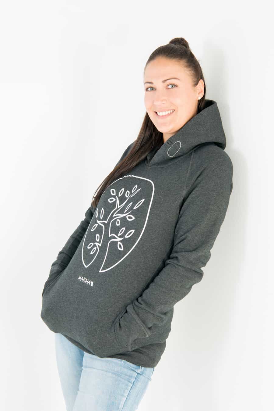 Maisha Tree - Unisex - Grau - Organic Hoodie