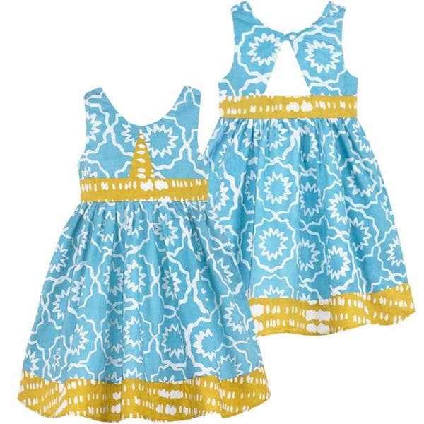 Girls Twirl Dress - Chroma Sky Blue Girls Twirl Dress - Chroma Sky Blue
