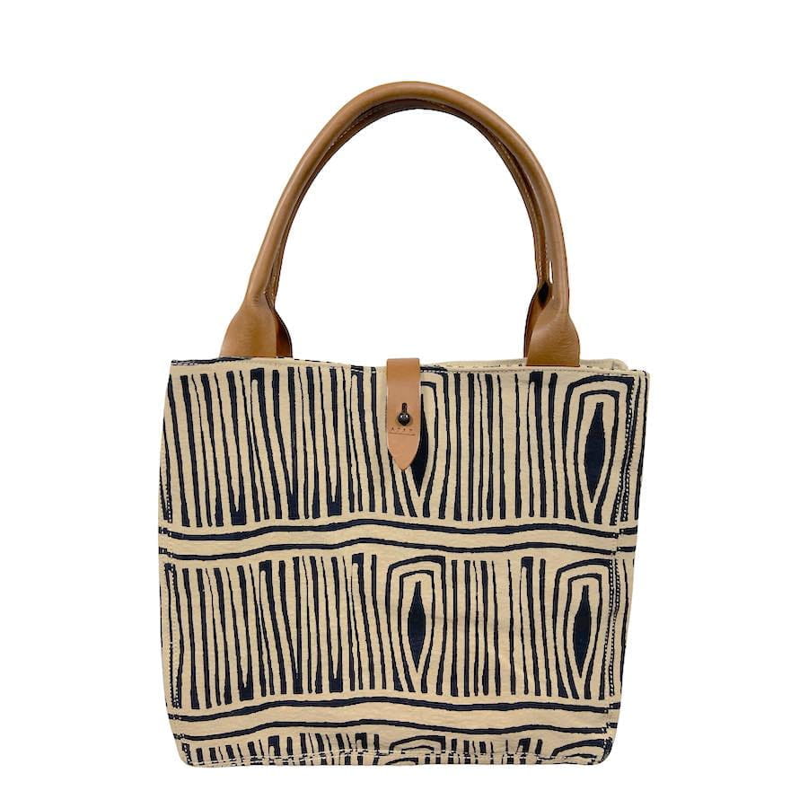 African Tote Bags - Safari - Tukul Navy African Tote Bags - Safari - Tukul Navy