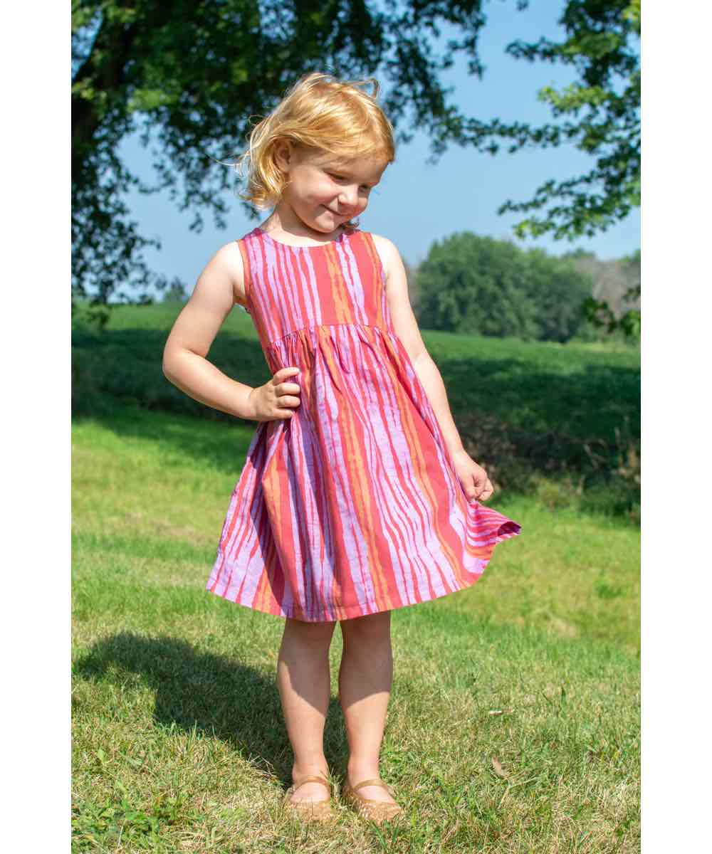 Girls Sundress - Reeds Melon Girls Sundress - Reeds Melon