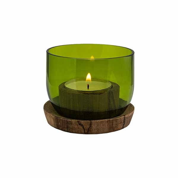 Upcycling Windlicht - Base Grün - 2er-Set Upcycling Windlicht - Base Grün - 2er-Set