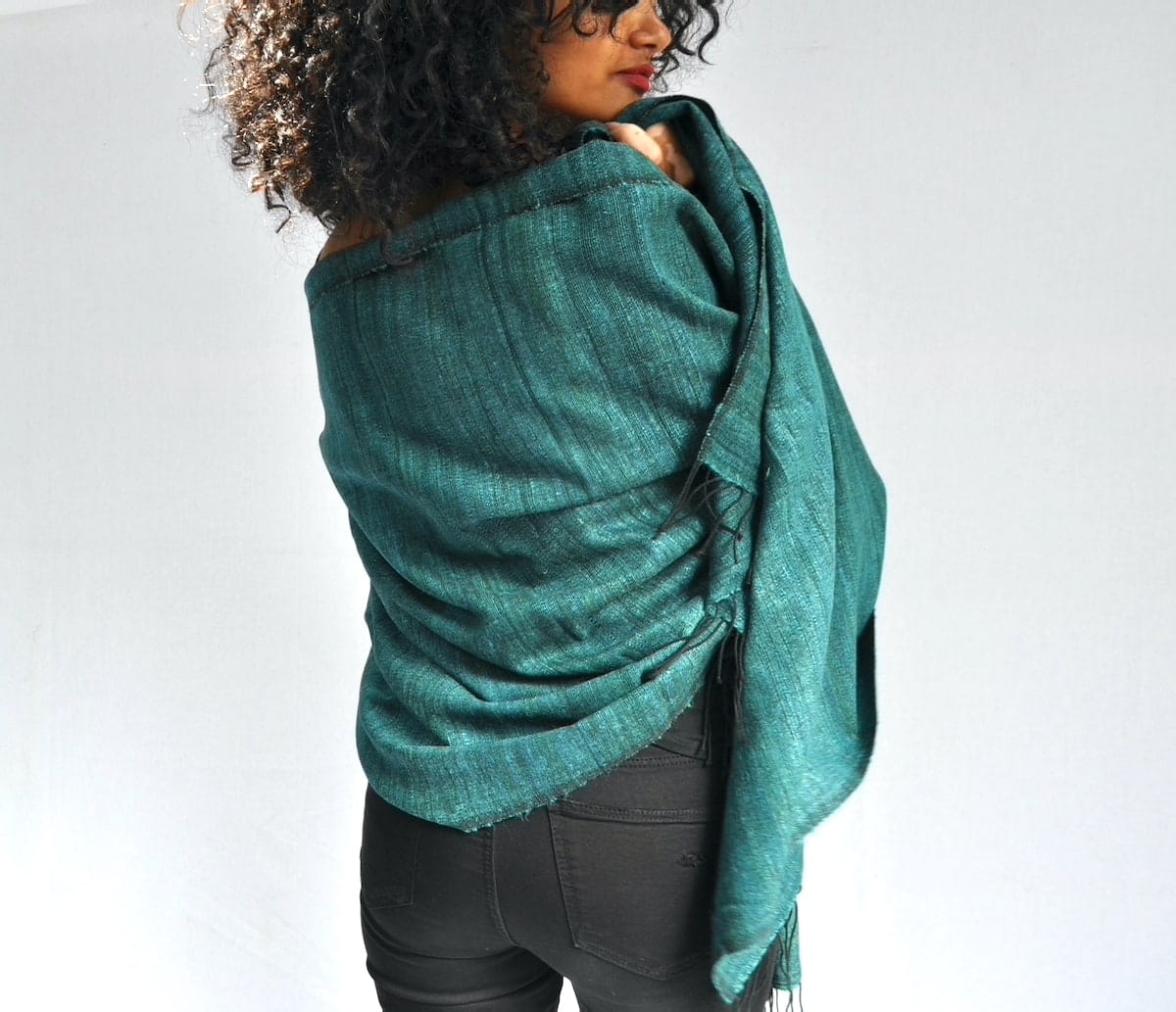 Joia - Baumwoll- & Seidenschal - Unisex - Teal