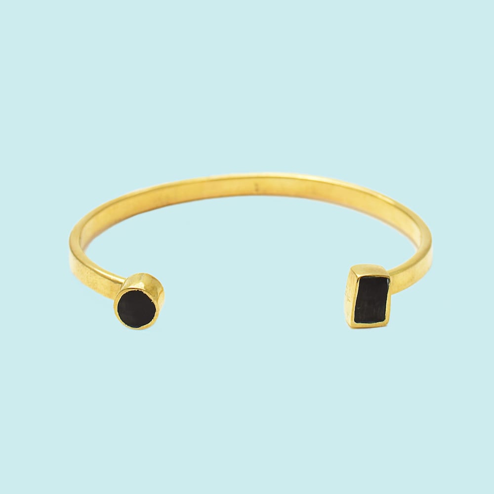 Horn Messing Armreif Armband Geometric Cuff