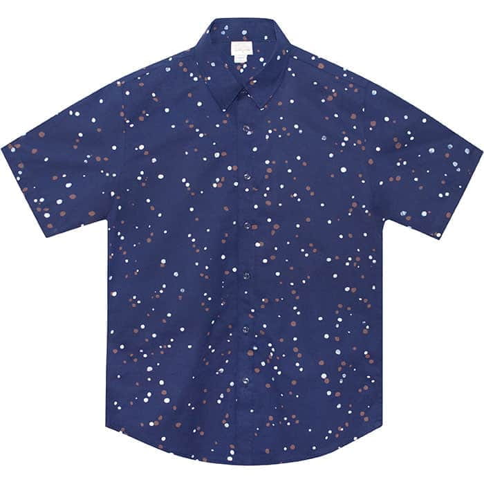 Slim Fit Hemd - Confetti Navy - Blau