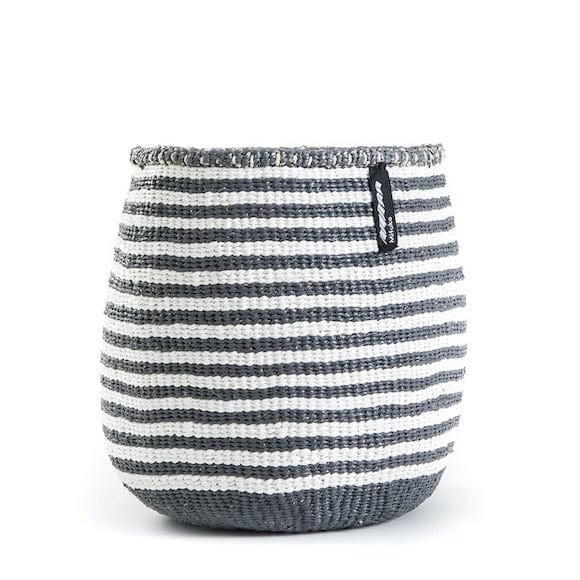 Kiondo Korb S - Thin Stripes - Grau