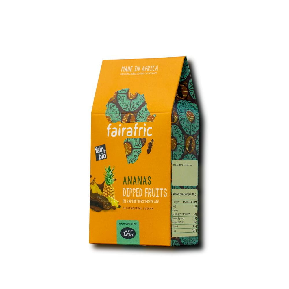 Bio Dipped Fruits - Ananas in 80% Zartbitter - Ghana Bio Dipped Fruits - Ananas in 80% Zartbitter - Ghana