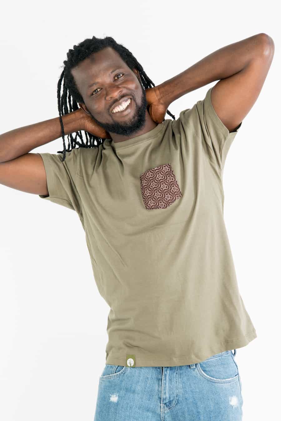 Shwe Shwe Tasche - Men - Khaki - Organic Shirt Shwe Shwe Tasche - Men - Khaki - Organic Shirt