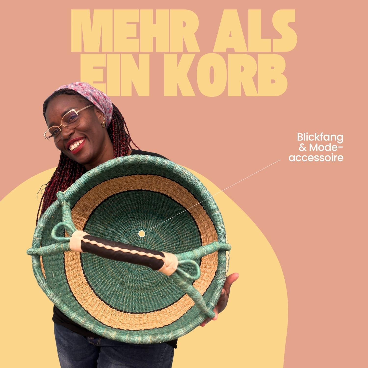 Bolga Korb - Accra - Viele Farben - Rund Bolga Korb - Accra - Viele Farben - Rund