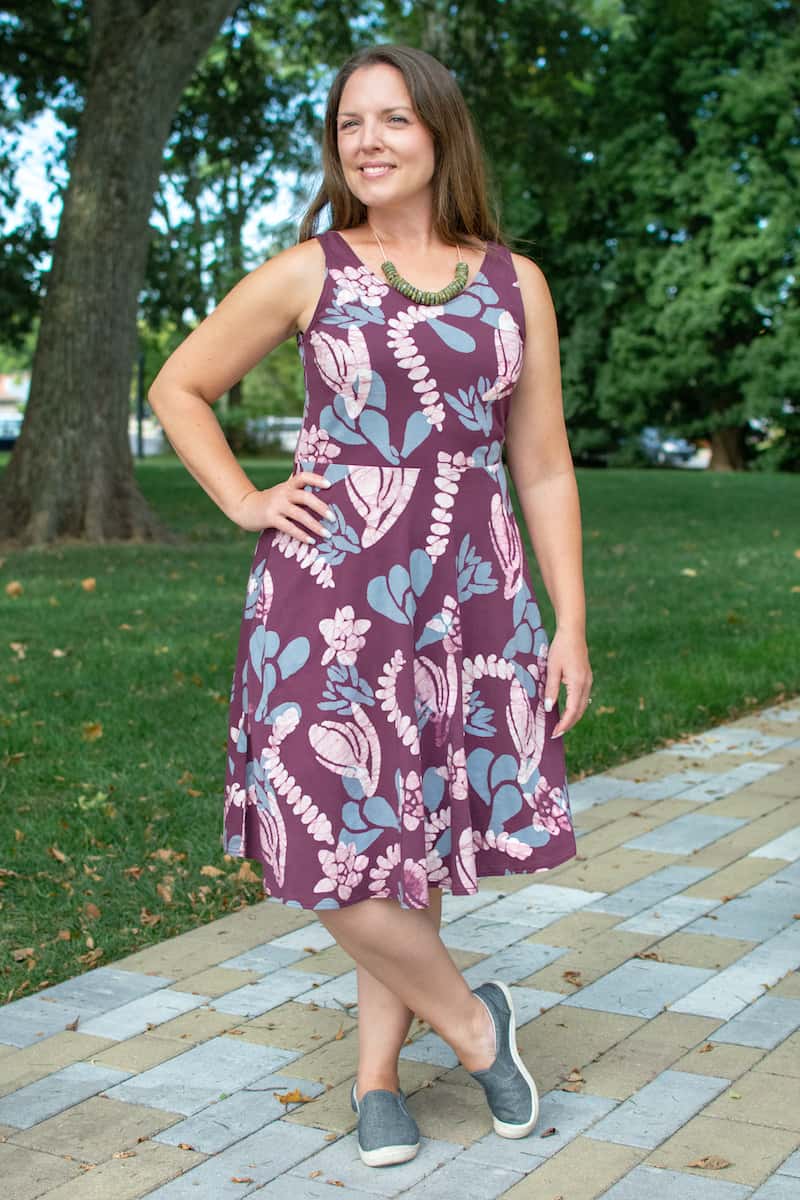 Fit & Flare Jersey Dress - Botany Eggplant - Aubergine Fit & Flare Jersey Dress - Botany Eggplant - Aubergine