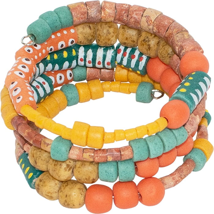 Glasperlen Armband - Spirale - Desert