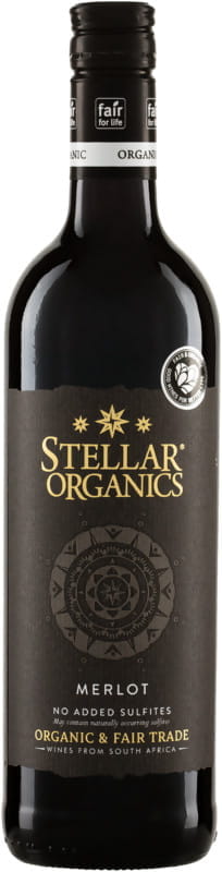 Merlot ohne SO2 sulfitfrei ohne Sulfite 2020 Bio Fairtrade Stellar Organics Südafrika Rotwein