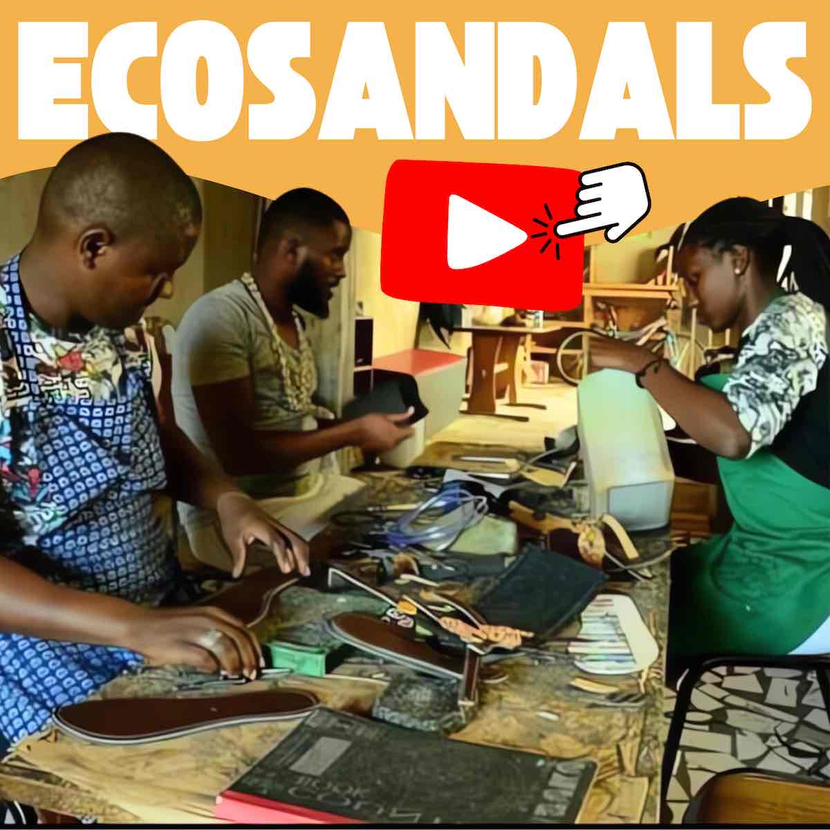 ecosandals Kenya Fairtrade Sandalen aus alten Autoreifen Upcycling Ledersandalen