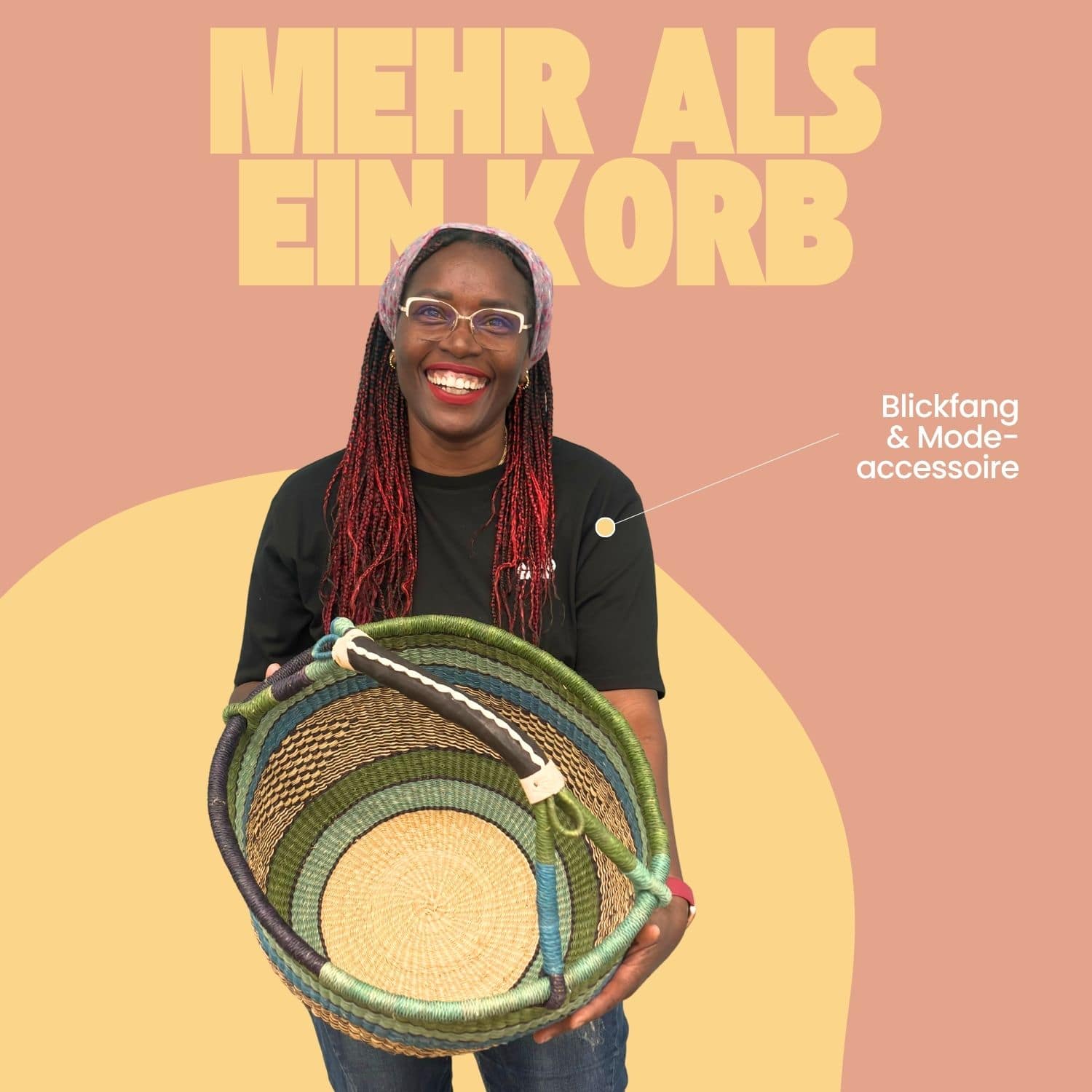 Bolga Korb - Accra - Viele Farben - Rund Bolga Korb - Accra - Viele Farben - Rund