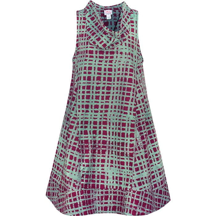 Eli Dress - Plaid Wine - Weinrot