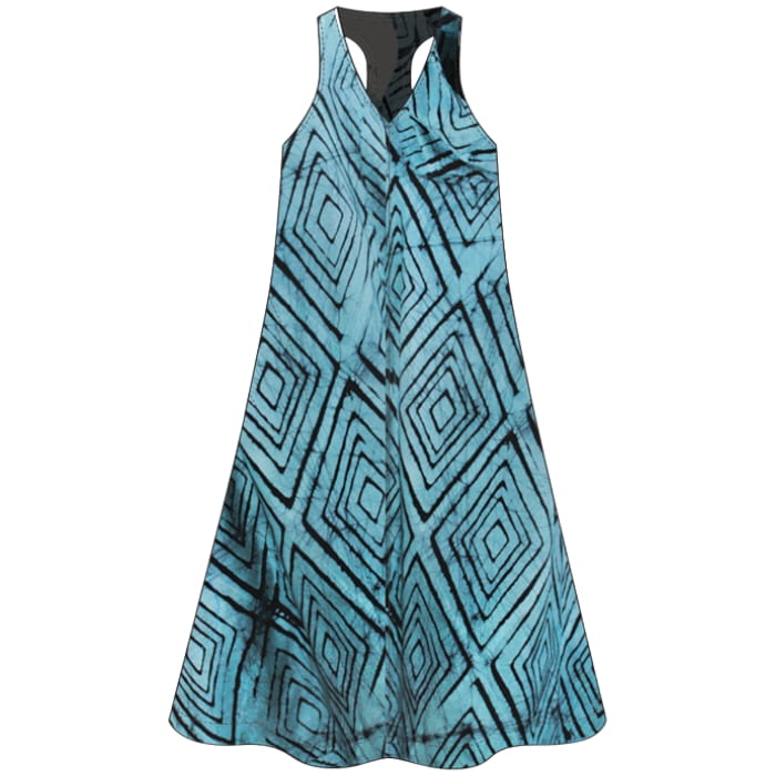 Oaklynn Dress - Diamonds Granite - Blau