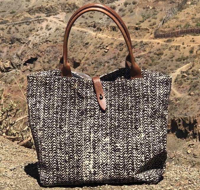 African Tote Bags - Safari - Tread Brown