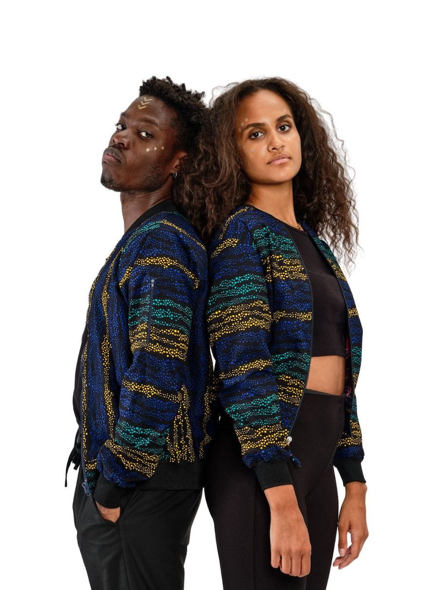 Wendejacke Bomber Manyunyu Bomberjacken bunt mikono Kenia Jacke Afrika Wendejacke Bomber Manyunyu Bomberjacken bunt mikono Kenia Jacke Afrika