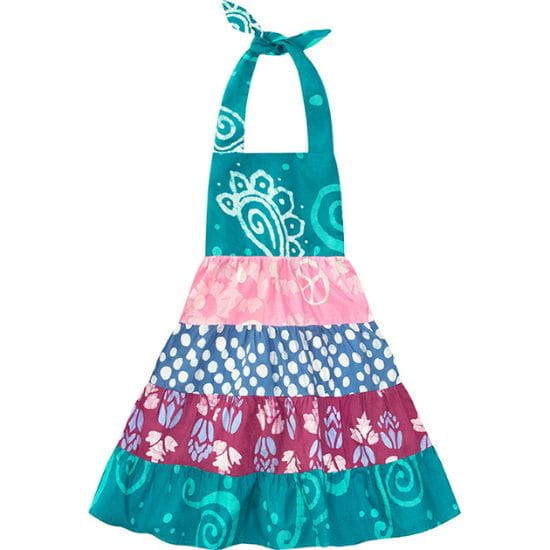 Girls Carousel Dress - Paisley Teal