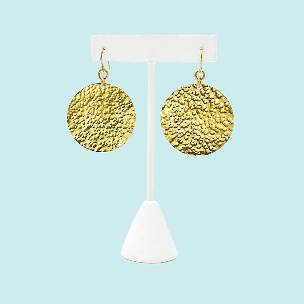 Messing Ohrringe Gold Fair Trade Schmuck Messing Ohrringe Gold Fair Trade Schmuck