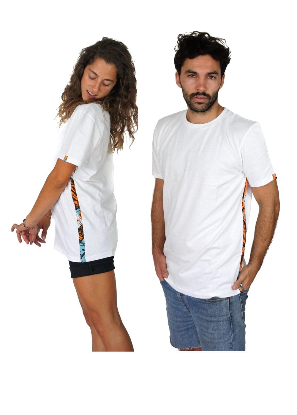 Nyeupe Stripes - Unisex - Weiß - Organic Shirt Nyeupe Stripes - Unisex - Weiß - Organic Shirt