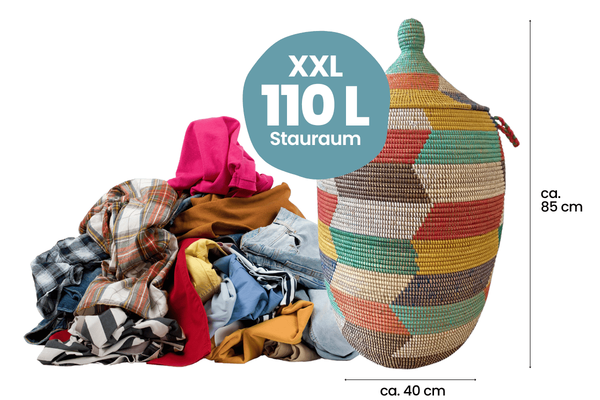 Afrikanischer Waeschekorb XXL Stauraum Groesse Platzwunder Fairtrade Afrikanischer Waeschekorb XXL Stauraum Groesse Platzwunder Fairtrade