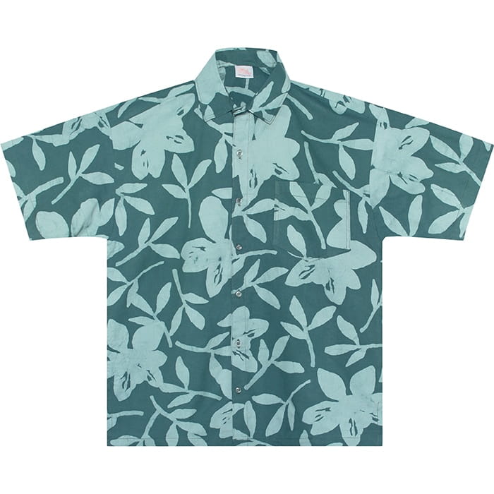 Button Down Hemd - Blossom Shadow - Dunkelgrün