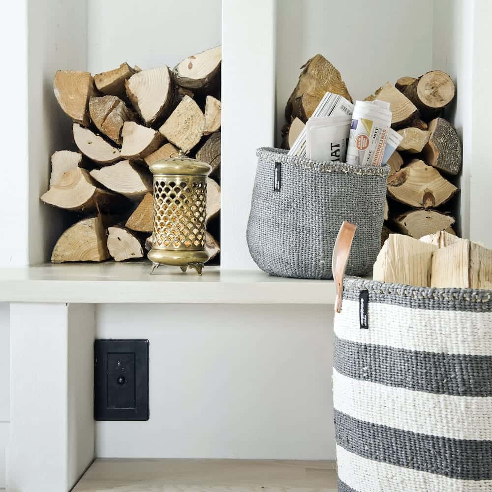 Kiondo Korb L - Stripes - Grau Kiondo Korb L - Stripes - Grau